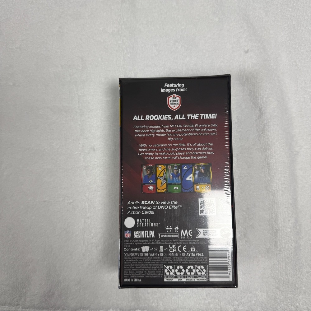 UNO Elite NFL 2025 All-Rookie Edition Starter Pack Sealed New Mattel - Picture 4 of 4